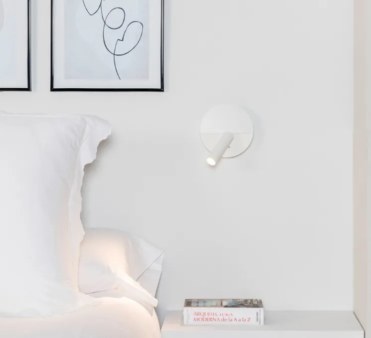 Applique, liseuse, Duas, avec interrupteur et prise USB, blanc, LED, 2700K, 240 lm, L14,4cm, H18,3cm - Faro