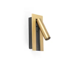 Applique liseuse, en saillie / encastrable, Gabo, USB-C, bronze, LED, 2700K, 394 lm, L8cm, H18,5cm - Faro