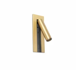 Applique liseuse, en saillie / encastrable, Gabo, USB-C, bronze, LED, 2700K, 394 lm, L8cm, H18,5cm - Faro