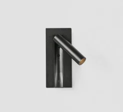 Applique liseuse en saillie / encastrable, Gabo, USB-C, noir, LED, 2700K, 394 lm, L8cm, H18,5cm - Faro