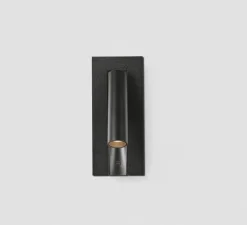 Applique liseuse en saillie / encastrable, Gabo, USB-C, noir, LED, 2700K, 394 lm, L8cm, H18,5cm - Faro