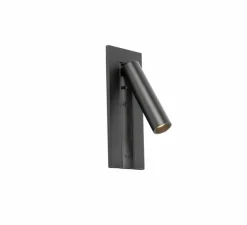 Applique liseuse en saillie / encastrable, Gabo, USB-C, noir, LED, 2700K, 394 lm, L8cm, H18,5cm - Faro