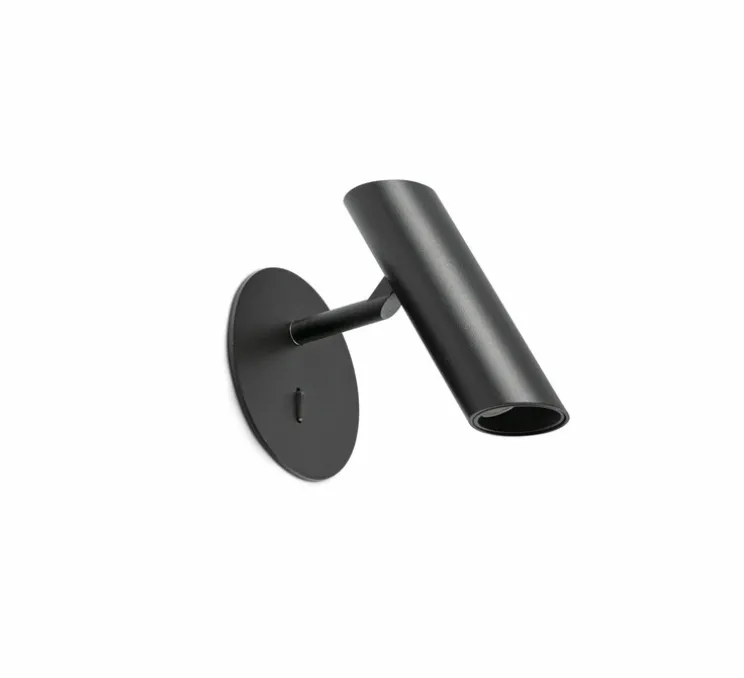 Applique liseuse en saillie, Leo, noir, LED, 2700K, 299 lm, L10cm, H16cm - Faro