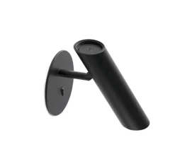 Applique liseuse en saillie, Leo, noir, LED, 2700K, 299 lm, L10cm, H16cm - Faro
