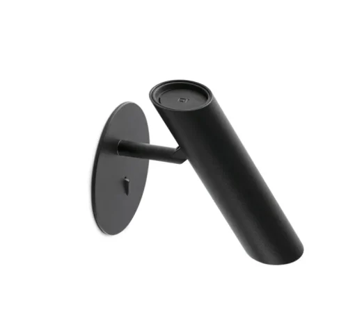 Applique liseuse en saillie, Leo, noir, LED, 2700K, 299 lm, L10cm, H16cm - Faro