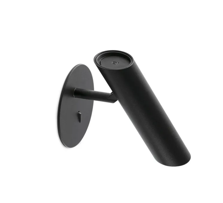 Applique liseuse en saillie, Leo, noir, LED, 2700K, 299 lm, L10cm, H16cm - Faro