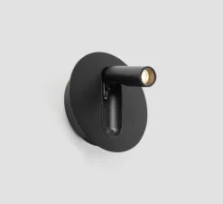 Applique liseuse, encastrable / en saillie, Timit, port USB-C, noir, LED, 2700K, 357 lm, L14,5cm, H14,5cm - Faro