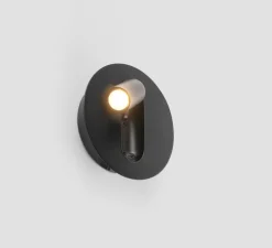 Applique liseuse, encastrable / en saillie, Timit, port USB-C, noir, LED, 2700K, 357 lm, L14,5cm, H14,5cm - Faro