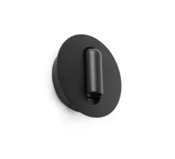 Applique liseuse, encastrable / en saillie, Timit, port USB-C, noir, LED, 2700K, 357 lm, L14,5cm, H14,5cm - Faro