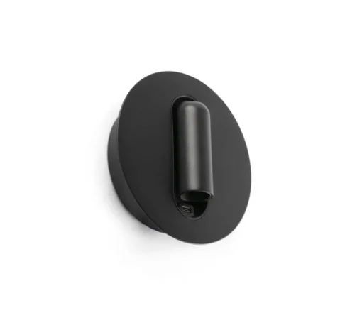 Applique liseuse, encastrable / en saillie, Timit, port USB-C, noir, LED, 2700K, 357 lm, L14,5cm, H14,5cm - Faro