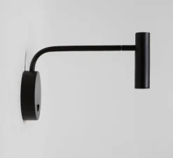 Applique, liseuse, Enna, noir mat, IP20, LED, orientable, avec interrupteur, 104lm, 2700K, L10cm, H17,5cm - Astro