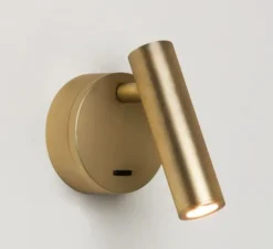 Applique, Liseuse, Enna surface LED, or mat, avec interrupteur, LED, 2700K, 111lm, L8cm, H11cm - Astro Lighting