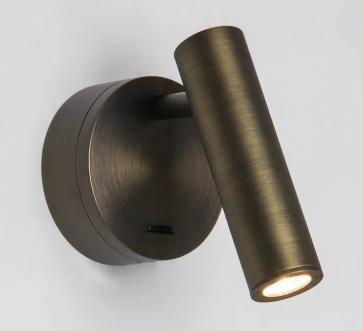 Applique, Liseuse, Enna surface LED, bronze, avec interrupteur, LED, 2700K, 111lm, L8cm, H11cm - Astro Lighting