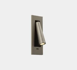Applique, liseuse, Gamma SR USB, nickel satiné, LED, 2700k, 137 lm, L6,5cm, H18cm - LEDs C4