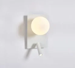 Applique, liseuse, Glos, blanc, L16cm, H28cm - Luxcambra