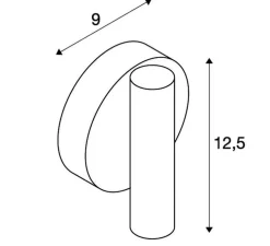 Applique, liseuse, Karpo 30, noir, LED, 3000K, 450lm, L9cm, H12,5cm, 40° - SLV