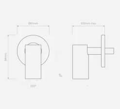 Applique, Liseuse, Micro Recess Unwitched, bronze, LED, 2700K, 164lm, Ø6,1cm, H8,4cm - Astro Lighting