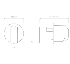 Applique, Liseuse, Micro Recess Switched, Noir mat, LED, 2700K, 166lm, Ø9cm, H8cm - Astro Lighting