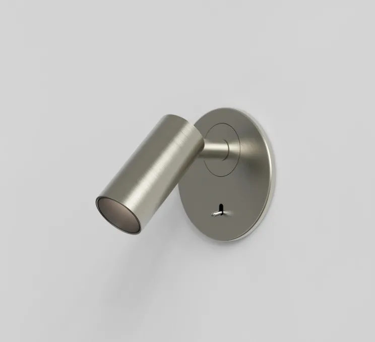 Applique, Liseuse, Micro Recess Switched, Nickel Mat, LED, 2700K, 166lm, Ø9cm, H8cm - Astro Lighting