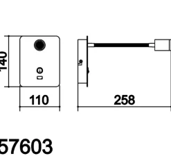 Applique, liseuse, Reader Flex USB, chrome mat, LED, 3000K, 145 lm, L11cm, H14cm - MDC