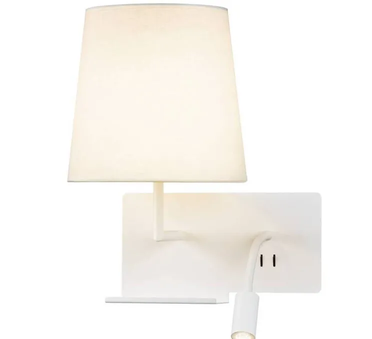 Applique, liseuse, Somnila Flex, version droite, blanc, LED, 3000K, 120 lm, L32cm, H40cm - SLV