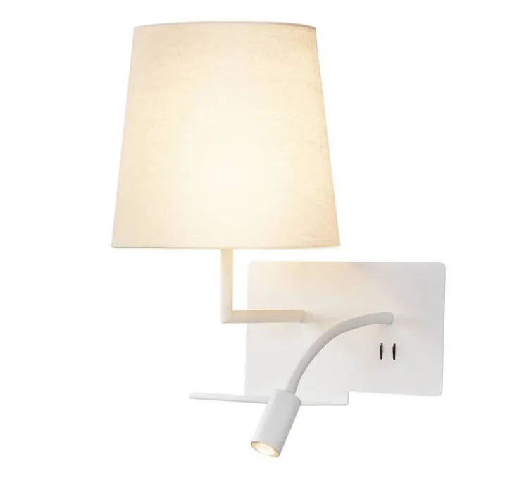 Applique, liseuse, Somnila Flex, version droite, blanc, LED, 3000K, 120 lm, L32cm, H40cm - SLV