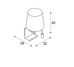 Applique, liseuse, Somnila Flex, version gauche, blanc, LED, 3000K, 120 lm, L32cm, H40cm - SLV
