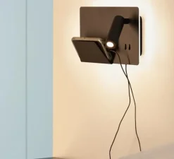 Applique, Liseuse, Somnila Gauche, noir, LED, 3000K, 490 lm, L28cm, H16cm - SLV