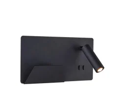 Applique, Liseuse, Somnila Gauche, noir, LED, 3000K, 490 lm, L28cm, H16cm - SLV