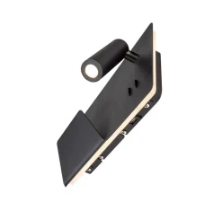 Applique, Liseuse, Somnila Gauche, noir, LED, 3000K, 490 lm, L28cm, H16cm - SLV