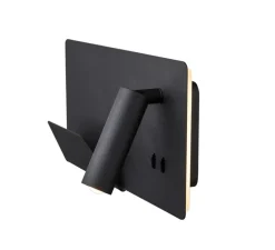 Applique, Liseuse, Somnila Gauche, noir, LED, 3000K, 490 lm, L28cm, H16cm - SLV