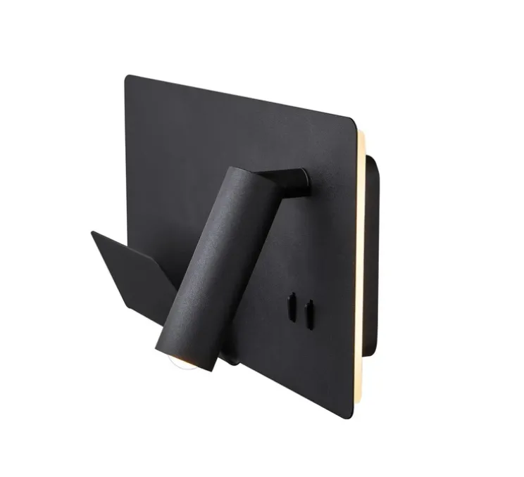 Applique, Liseuse, Somnila Gauche, noir, LED, 3000K, 490 lm, L28cm, H16cm - SLV