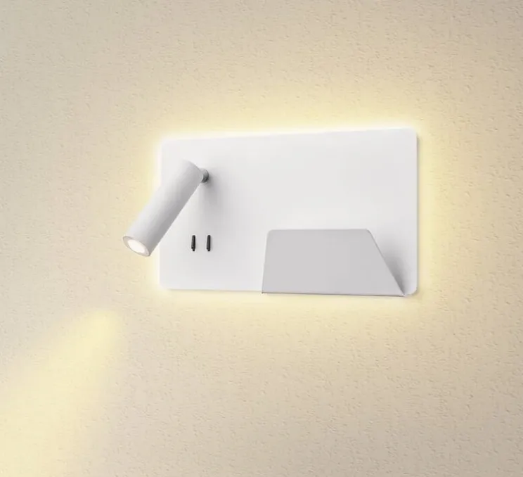 Applique, Liseuse, Somnila Droite, blanc, LED, 3000K, 490 lm, L28cm, H16cm - SLV