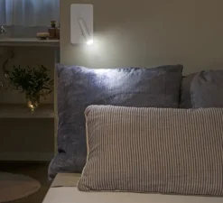 Applique, liseuse, SUAU, blanc, en saillie, avec interrupteur, LED, 3000K, 140lm, L9,5cm, H17cm - Faro