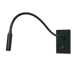 Applique, liseuse, Zoom W4731, noir structuré, L32cm, H9cm - Tekni Led