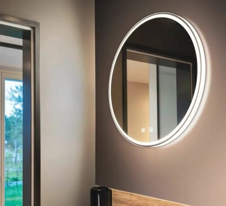 Applique, miroir lumineux, Trukko, aluminium, IP44, LED, dim, 3000/4000/6500K, 1270/1260/1260 lm, L60cm, H60cm - SLV