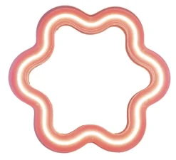 Applique, miroir lumineux, Supercurve fleur H108, rose, L118,5cm, H108cm - Seletti