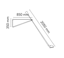 Applique murale, 265, blanc, L280cm, H35cm - Flos