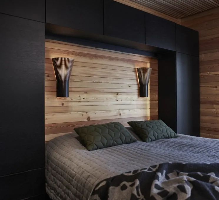 Applique murale, 4231, noir, 3000K, 370lm, H45cm, L25cm - Secto Design