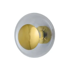 Applique murale - Plafonnier, Horizon 29, transparent, or , Ø29cm, H20,5cm - Ebb and Flow