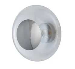 Applique murale - Plafonnier, Horizon 36, transparent argent, Ø36cm, H22,5cm - Ebb and Flow