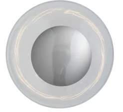 Applique murale - Plafonnier, Horizon 36, transparent argent, Ø36cm, H22,5cm - Ebb and Flow