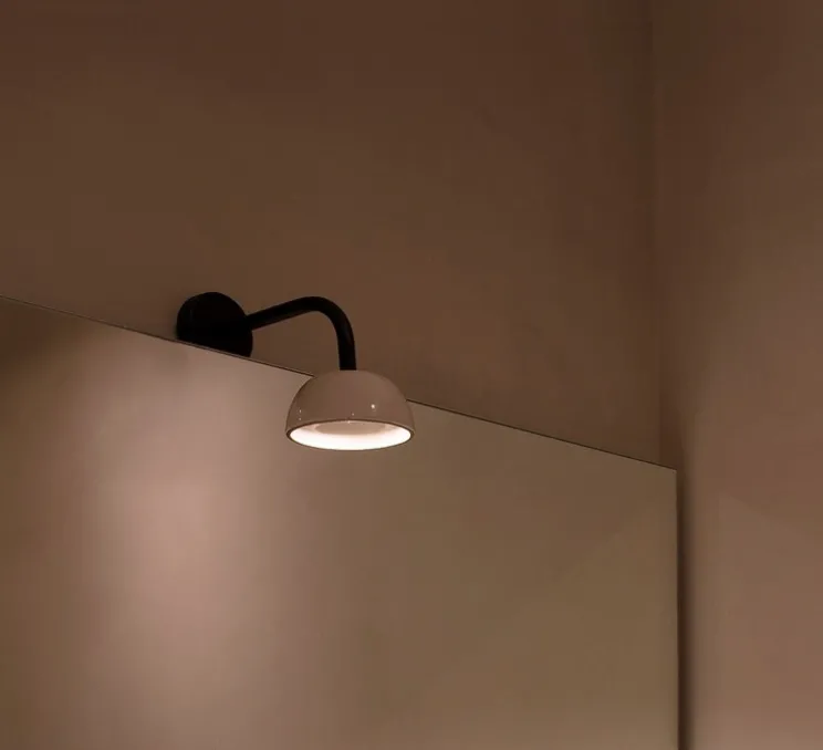 Applique murale, Absidiola A mini, directe, beige, noir, LED, 2700K, 420 lm, L10cm, H16cm - Luxcambra