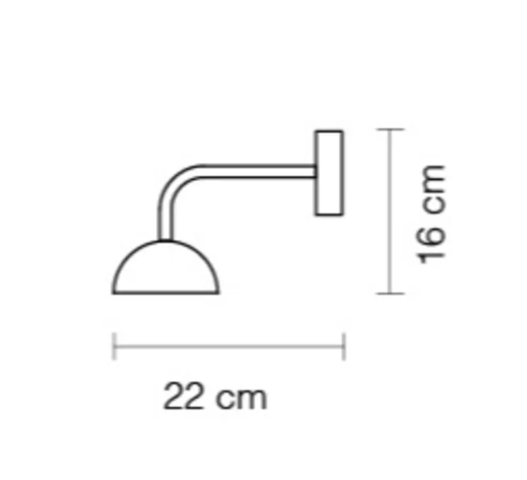 Applique murale, Absidiola A mini, directe, beige, noir, LED, 2700K, 420 lm, L10cm, H16cm - Luxcambra