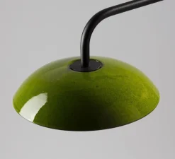 Applique murale, Absidiola A plato, directe, vert, noir, LED, 2700K, 420 lm, L20cm, H16cm - Luxcambra