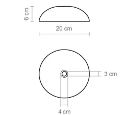 Applique murale, Absidiola A plato, directe, vert, noir, LED, 2700K, 420 lm, L20cm, H16cm - Luxcambra