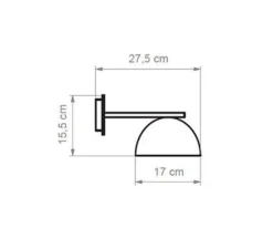 Applique murale, Absis A, blanc, terracotta, LED, 2700K, 420 lm, L17cm, H15,5cm - Luxcambra