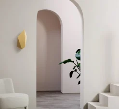 Applique murale, Abstract, laiton satiné, L20,4cm, H38cm - CTO lighting