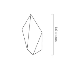 Applique murale, Abstract, laiton satiné, L20,4cm, H38cm - CTO lighting