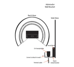 Applique murale, Admirador Large, marron noisette, L39cm, H33cm - GOLDEN Editions